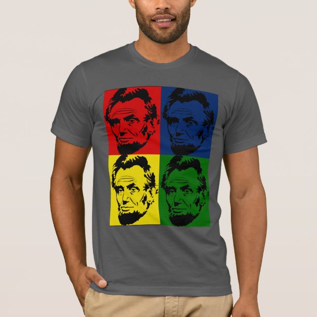 Abe Lincoln Modern 4 cores Retrato - Camisa (Frente)