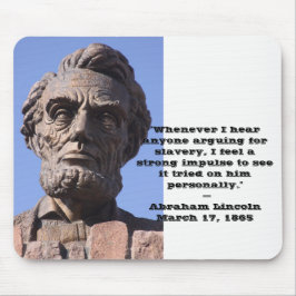 Abe Lincoln Mousepad com citação