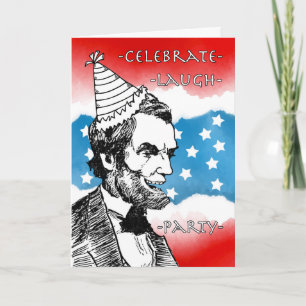 Abe Lincoln Rindo Convite de aniversário