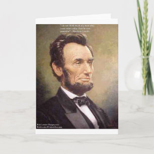 Abe Lincoln "Wiser" Cotação Oferece Cartões Cam
