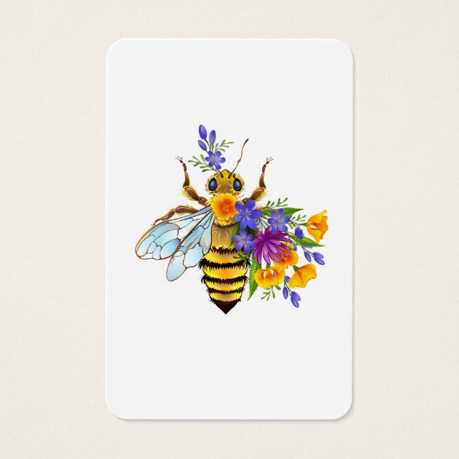 Abeja flor com plantas silvestres (Frente)