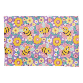 Abejas e Flores de Desenho Adoráveis