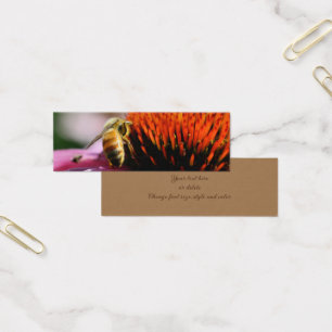 Abelha-Bumble No Mini Bookmark Da Flor Echinacea