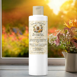 Abelha de mel no papel de pergaminho de Faux Etiqu