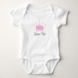 Abelha de rainha/princesa Coroa Bebê T-shirt