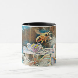 Abelha do mel em uma caneca de Spiderwart
