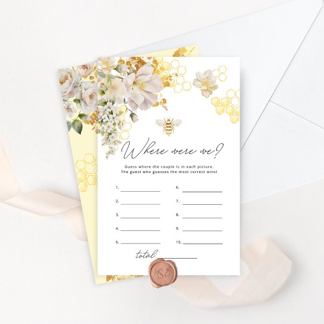 Abelha Floral Onde estávamos no jogo do chá de pan (Criador carregado)