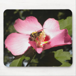 Abelha num Rosa de Sharon 2 mousepad