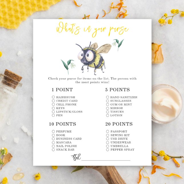 Abelha - O que há no chá de fraldas da bolsa (Criador carregado)