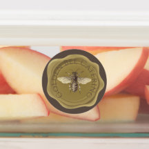 Abelha ouro em Etiquetas de Selo de Cera Personali