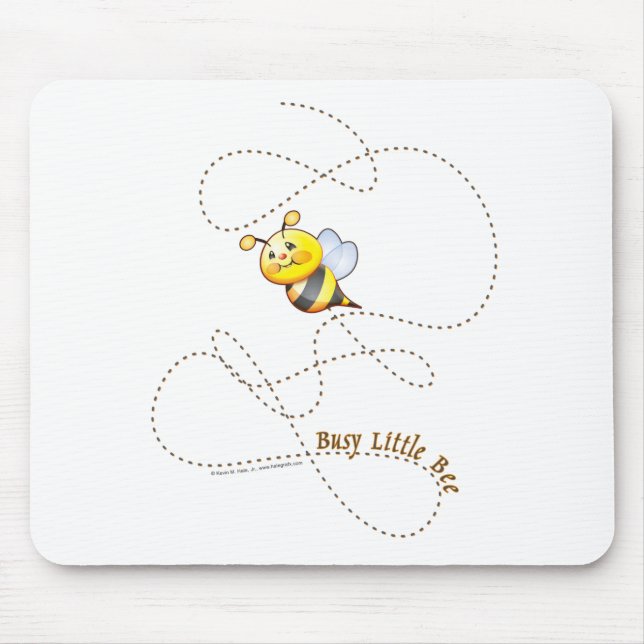 Abelha pequena ocupada Mousepad (Frente)