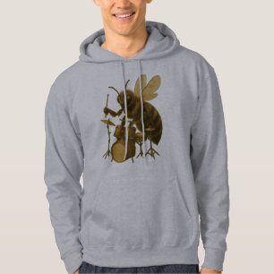 Abelha tocando tambor batendo camiseta Hoodie