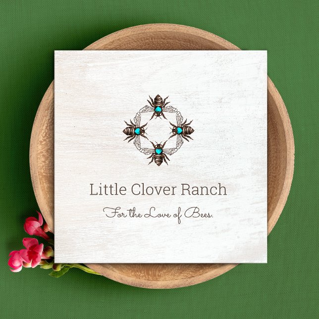 Abelhas Abelhas Cartão de visita de Madeira Rústic (Criador carregado)