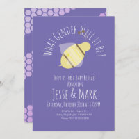 Abelhas Amarelo Roxo Sexo Revelar Convite