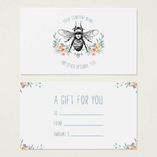 Abelhas Apiárias De Mel Desenhadas À Mão (Frente & Verso)