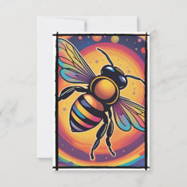Abelhas Em Cartões de agradecimentos Plana Espacia