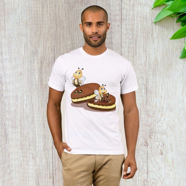 Abelhas Em Dois Biscoitos Mens T-Shirt (Criador carregado)