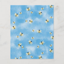 Abelhas em papel de álamo azul