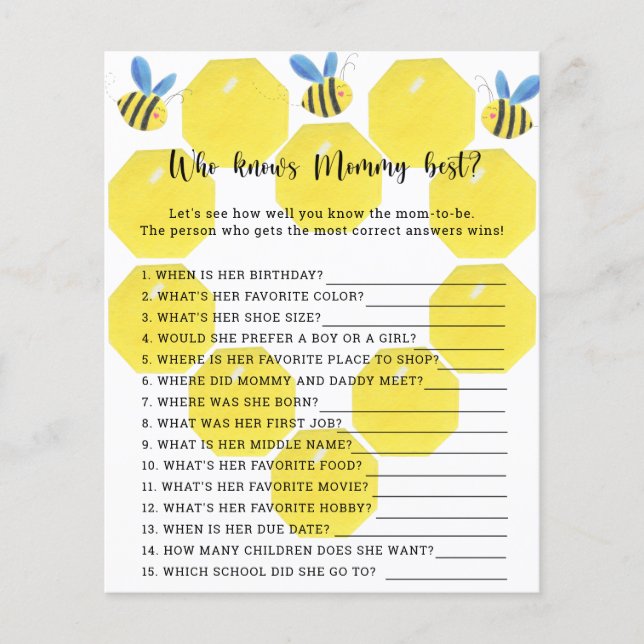 Abelhas florais - Quem conhece melhor as mamães (Frente)