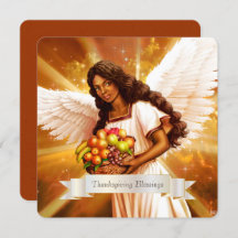 Abençoações de Ação de Graças. Cartão plano religi