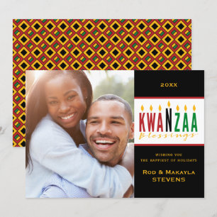 Abençoações de Natal de Kwanzaa 1 Cartão com