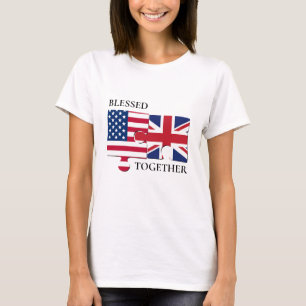 Abençoada Junta dos EUA Union JACK Flag T-Shirt