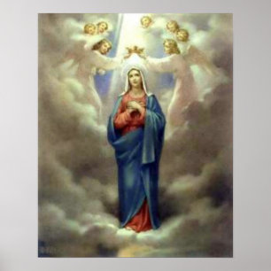 Abençoada Maria impressão