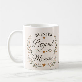 Abençoado Além da Medida | Caneca de Café Inspirad