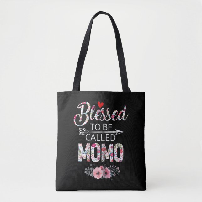 Abençoado Por Ser Chamado Momo Tote Bags Dia de as (Frente)