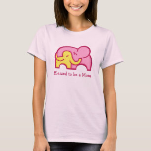 Abençoado por ser uma camiseta de elefante e abraç