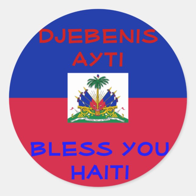 Abençoados adesivos do Haiti (Frente)