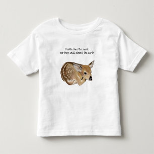 Abençoados são as camisetas Meek Fawn Toddler