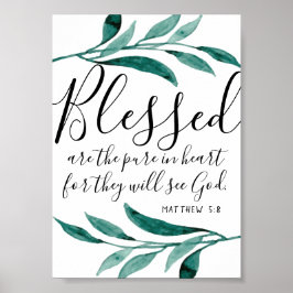 Abençoados são o Impressão de Escritura Puro no Co