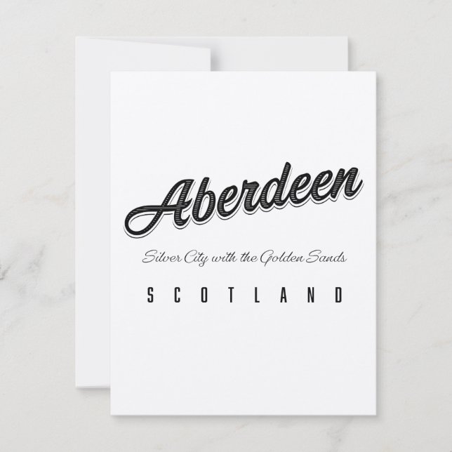 Aberdeen "Cidade de Prata com as Areias Douradas" (Frente)