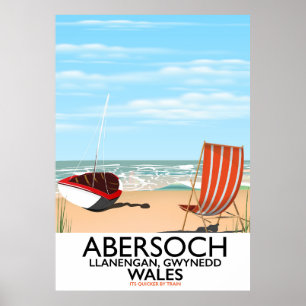 Abersoch Llanengan em Gwynedd, poster de viagens d
