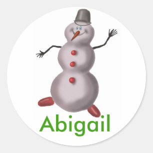 Abigail personalizou a etiqueta de nome