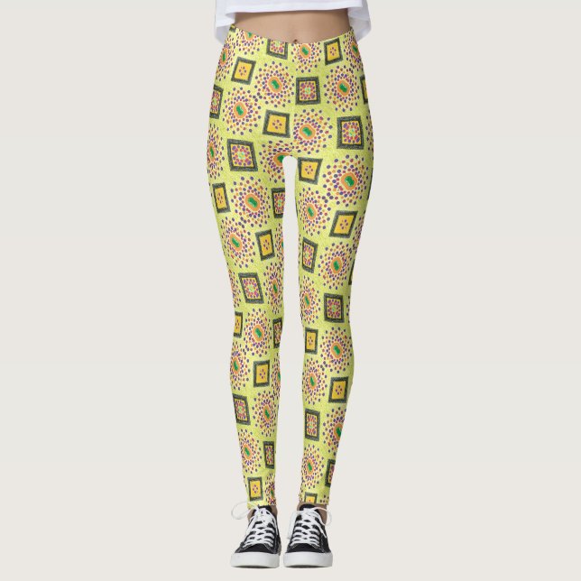 ABL - 0246 - Mandala Verde - Leggings (Frente)