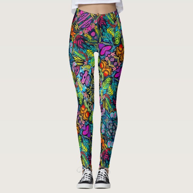 ABL - 308 - Vida Marinha - Leggings (Frente)