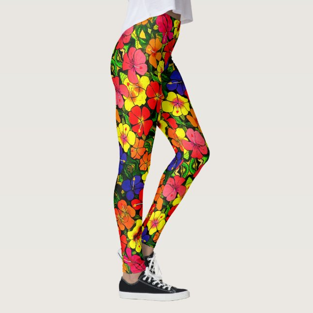 ABL - 309 - Cor de Hibiscus - Leggings (Direita)