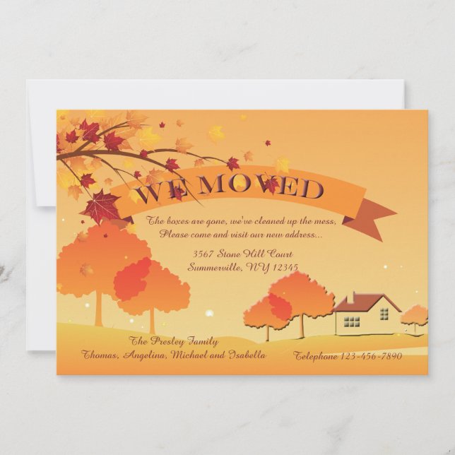 Ablaze com Anúncio em Movimento de Cores de Outono (Frente)