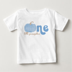 Abóbora Azul Primeira Camisa De Bebê De Aniversári