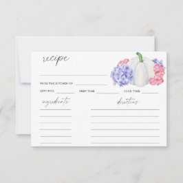 Abóbora branca de aquarela - cartão de receita