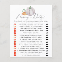 Abóbora branca - jogo de mamãe ou de chá de fralda