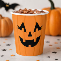 Abóbora com Cílios Laranja Feminina para Halloween