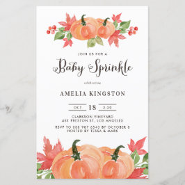 Abóbora De Aquarela Fora Convite Para Pulverização