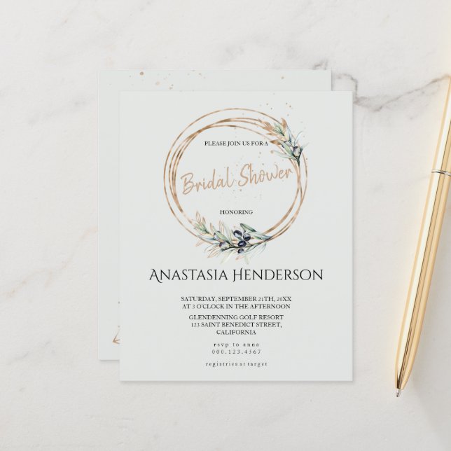 Abóbora de azeitona - Chá de panela. Convite (Frente/Verso In Situ)