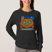 Abóbora de Circuito Brilhante - Camiseta Manga Lon
