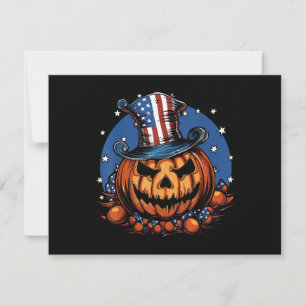 Abóbora de Halloween com Bandeira Patriótica dos E