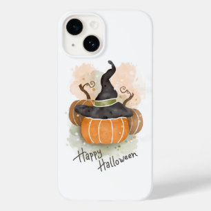 Abóbora de Halloween com Chapéu de Bruxa
