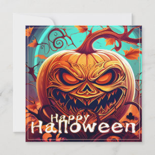 Abóbora de Halloween Galho Torcido Ornamentada